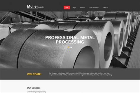 metal fabrication website template|57 Metal Website Templates .